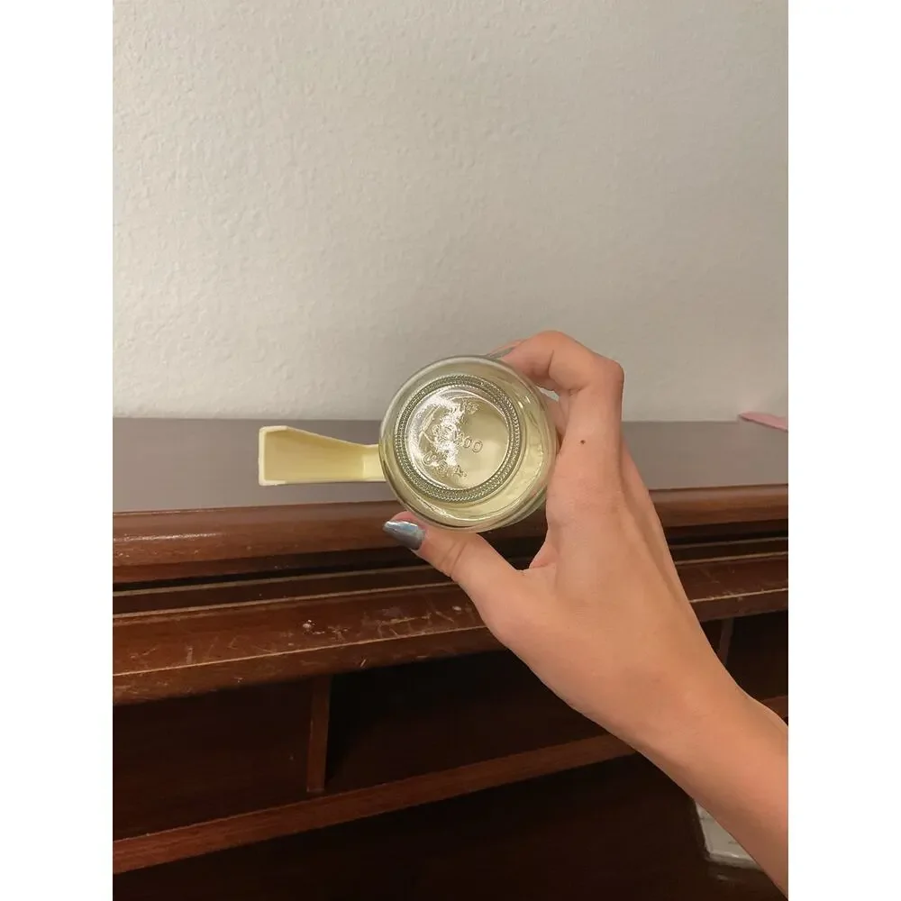 Vintage small Gemco glass syrup dispenser cream lid